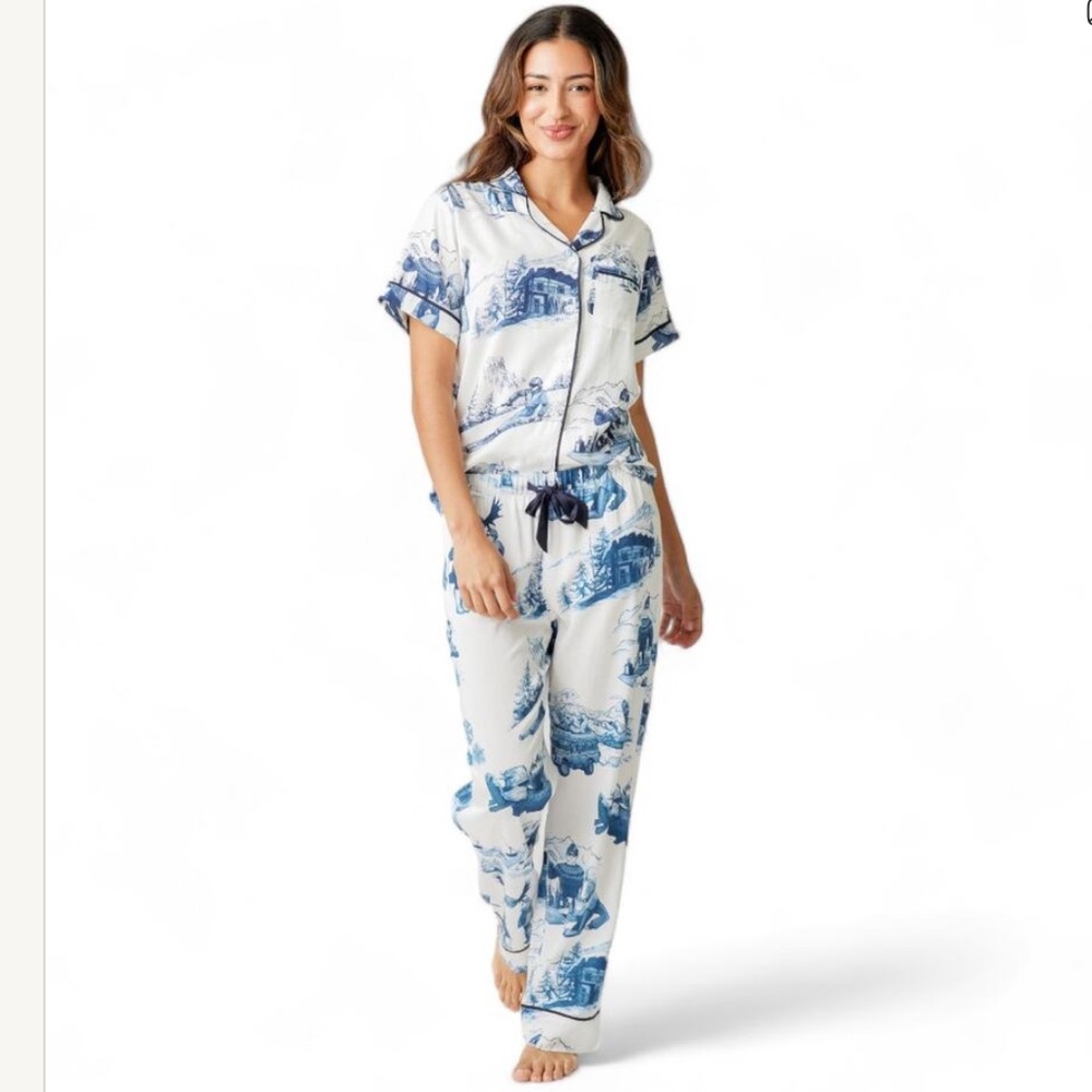 Katie Kime Apres Ski Toile Pajamas Set